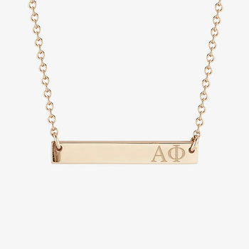 Alpha Phi Horizontal Bar Necklace