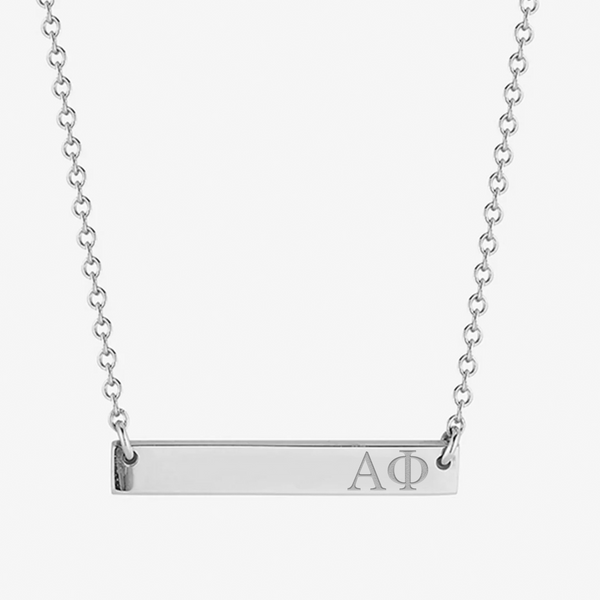 Alpha Phi Horizontal Bar Necklace