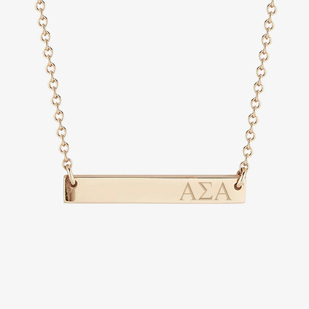 Alpha Sigma Alpha Horizontal Bar Necklace