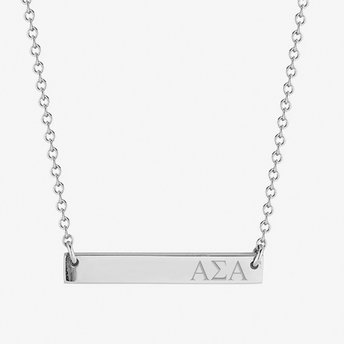 Alpha Sigma Alpha Horizontal Bar Necklace