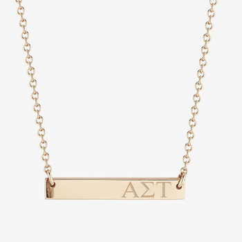 Alpha Sigma Tau Horizontal Bar Necklace