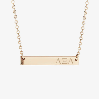 Alpha Xi Delta Horizontal Bar Necklace