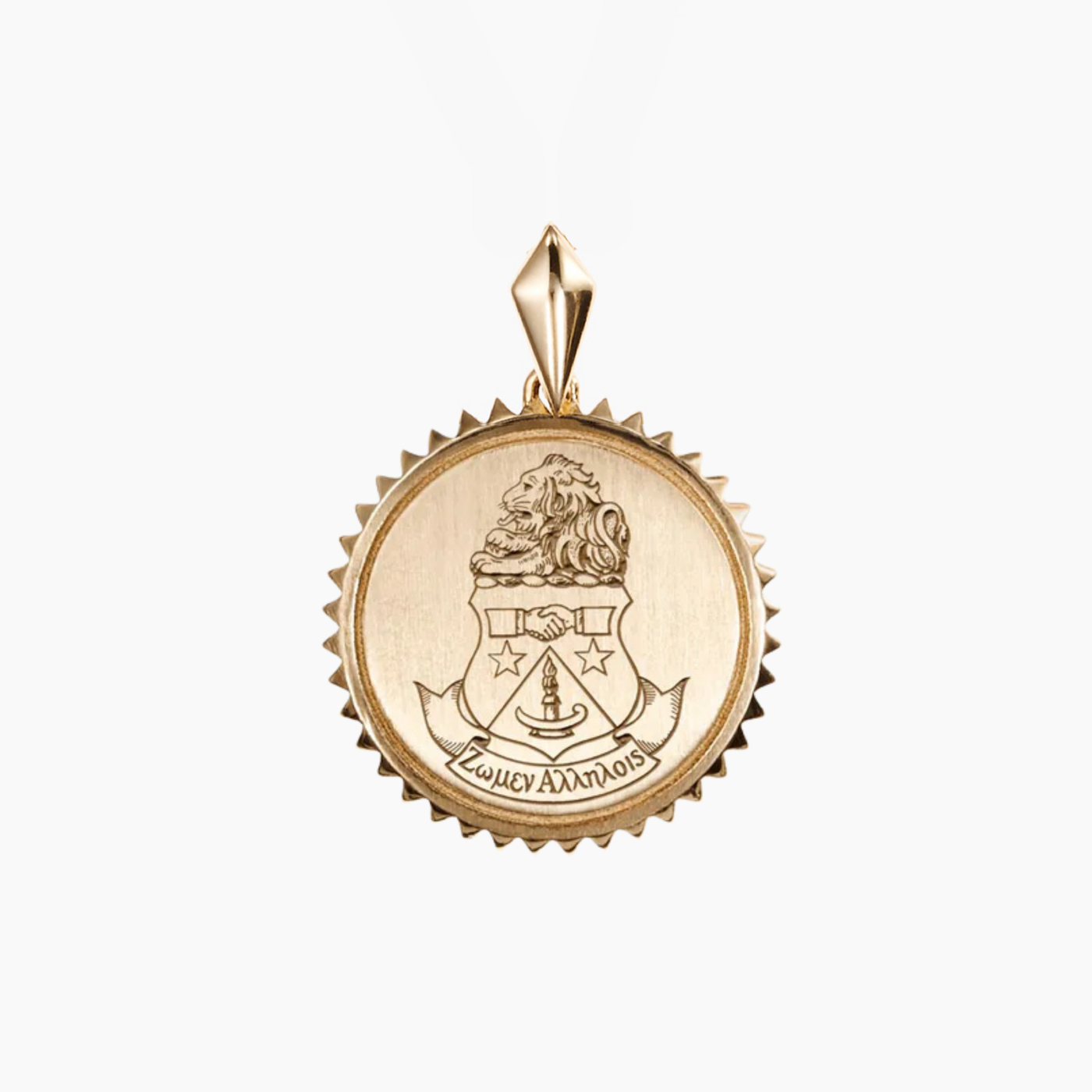 Alpha Delta Pi Sunburst Crest Pendant