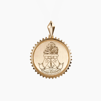 Alpha Delta Pi Sunburst Crest Pendant