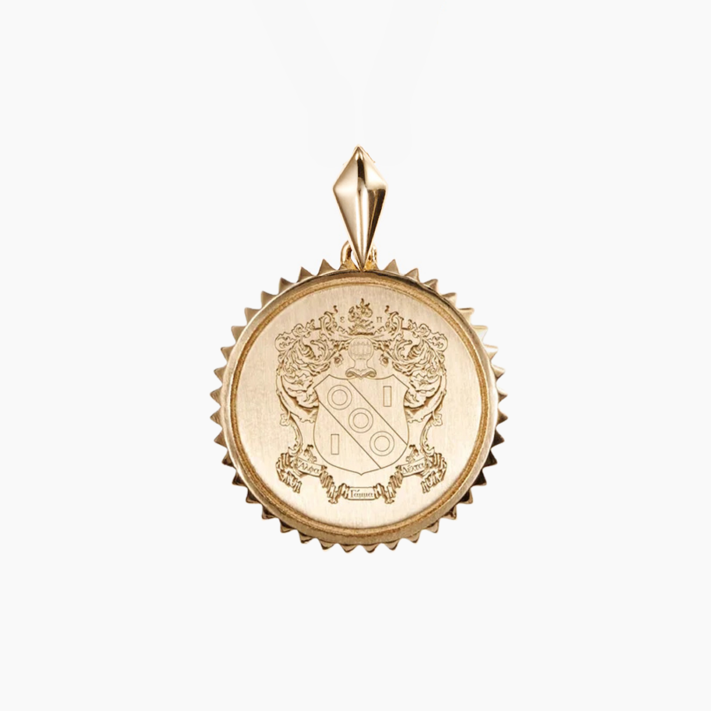 Alpha Gamma Delta Sunburst Crest Pendant