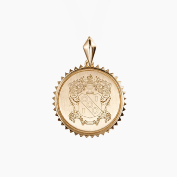 Alpha Gamma Delta Sunburst Crest Pendant