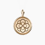 Alpha Omicron Pi Sunburst Rose Pendant