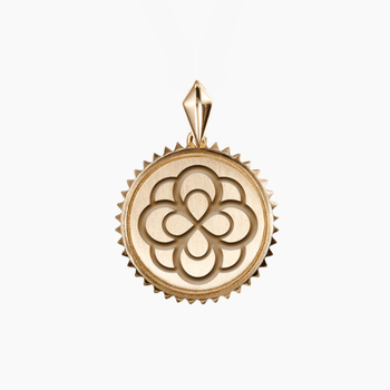 Alpha Omicron Pi Sunburst Rose Pendant