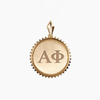 Alpha Phi Sunburst Letters Pendant