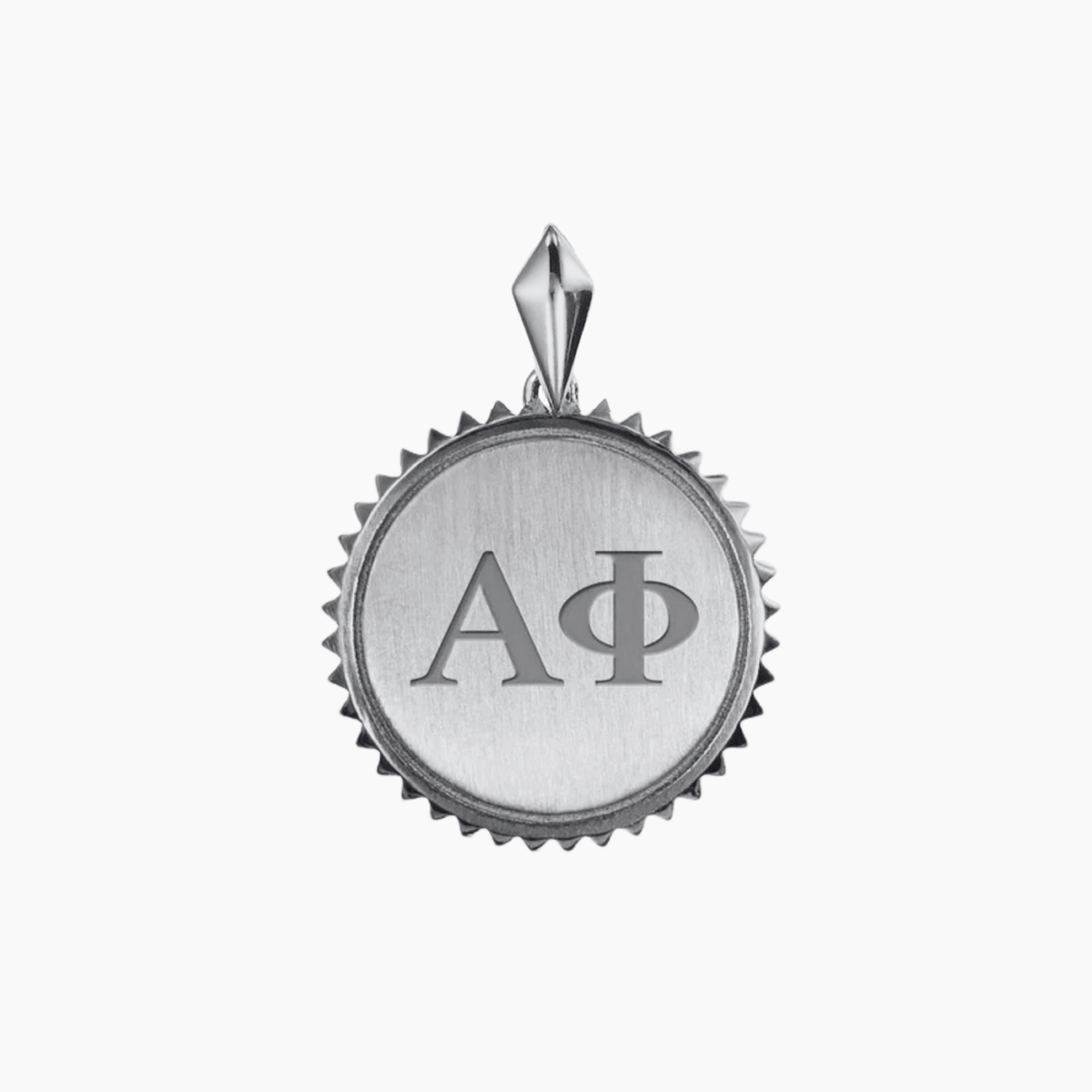 Alpha Phi Sunburst Letters Pendant