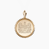 Alpha Xi Delta Sunburst Crest Pendant