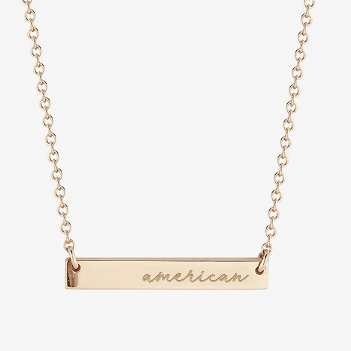 American Horizontal Bar Necklace