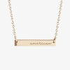 American Horizontal Bar Necklace