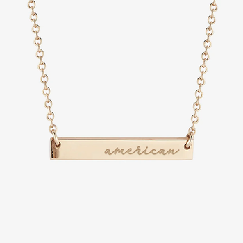 American Horizontal Bar Necklace