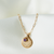 Washington University Sunburst Necklace Bundle with Amethyst Gemstone shown in gold