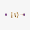 Amethyst Sunburst Earring Bundle