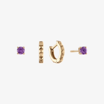 Amethyst Sunburst Earring Bundle