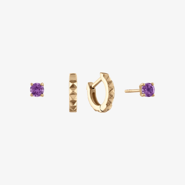 Amethyst Sunburst Earring Bundle