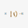 Aquamarine Sunburst Earring Bundle
