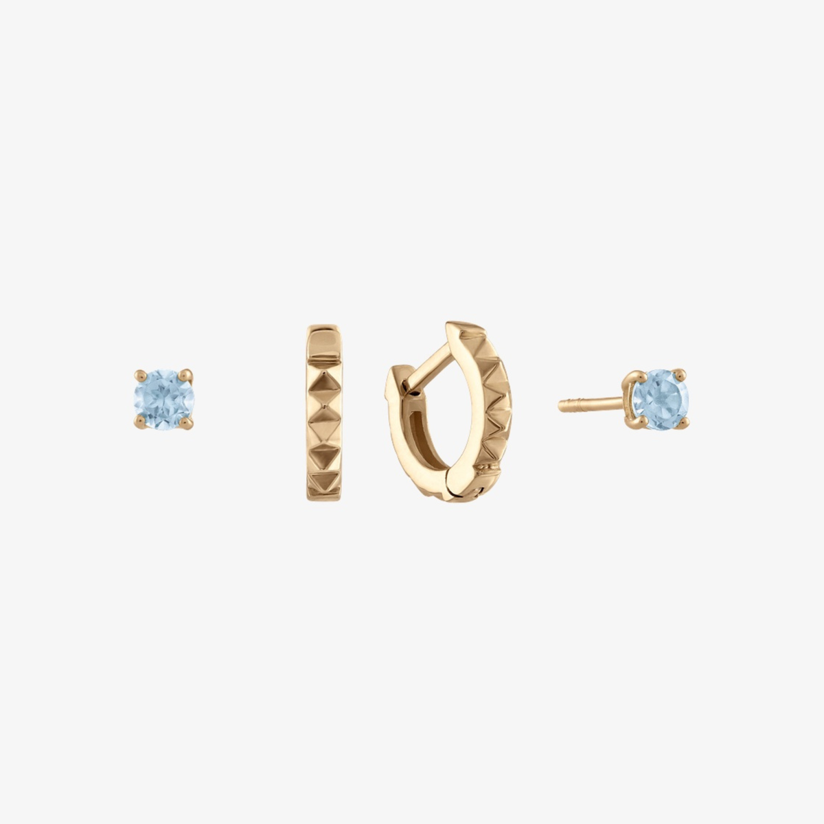 Aquamarine Sunburst Earring Bundle