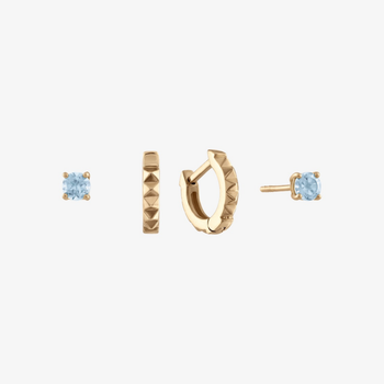 Aquamarine Sunburst Earring Bundle