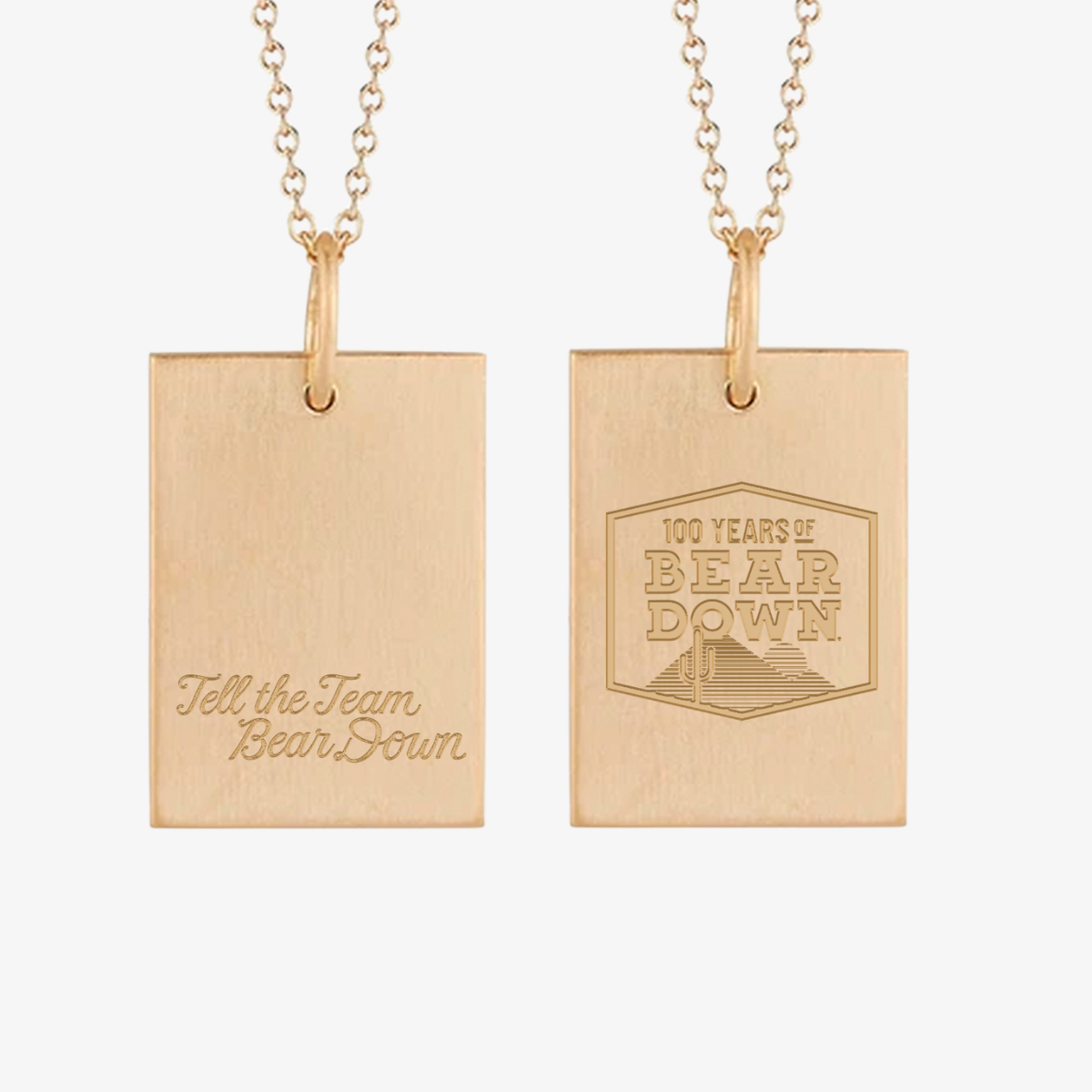 Arizona Bear Down 100 Rectangle Pendant