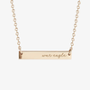 Auburn War Eagle Horizontal Bar Necklace
