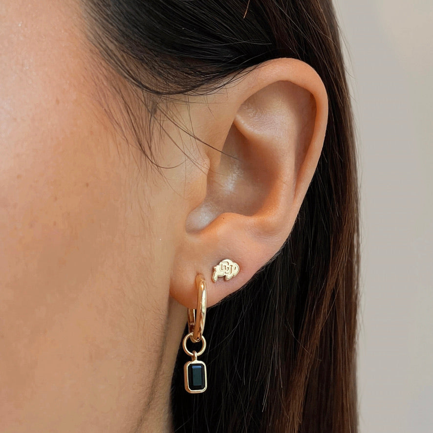 Colorado Buffalo Stud Earring on figure
