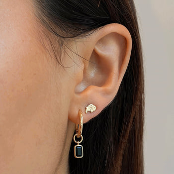 Colorado Buffalo Stud Earring on figure