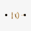 Black Onyx Sunburst Earring Bundle