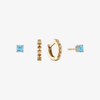 Blue Topaz Stud Earring Bundle