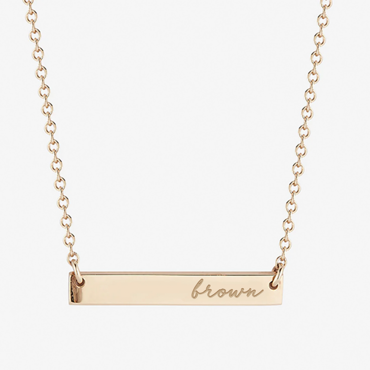 Brown Horizontal Bar Necklace