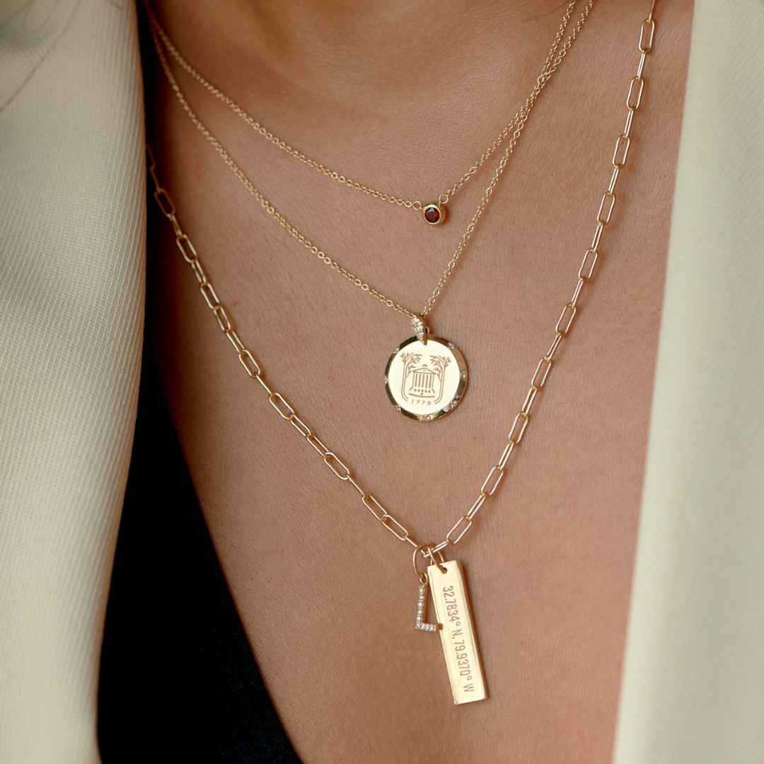 College of Charleston 7-Point Diamond Pendant