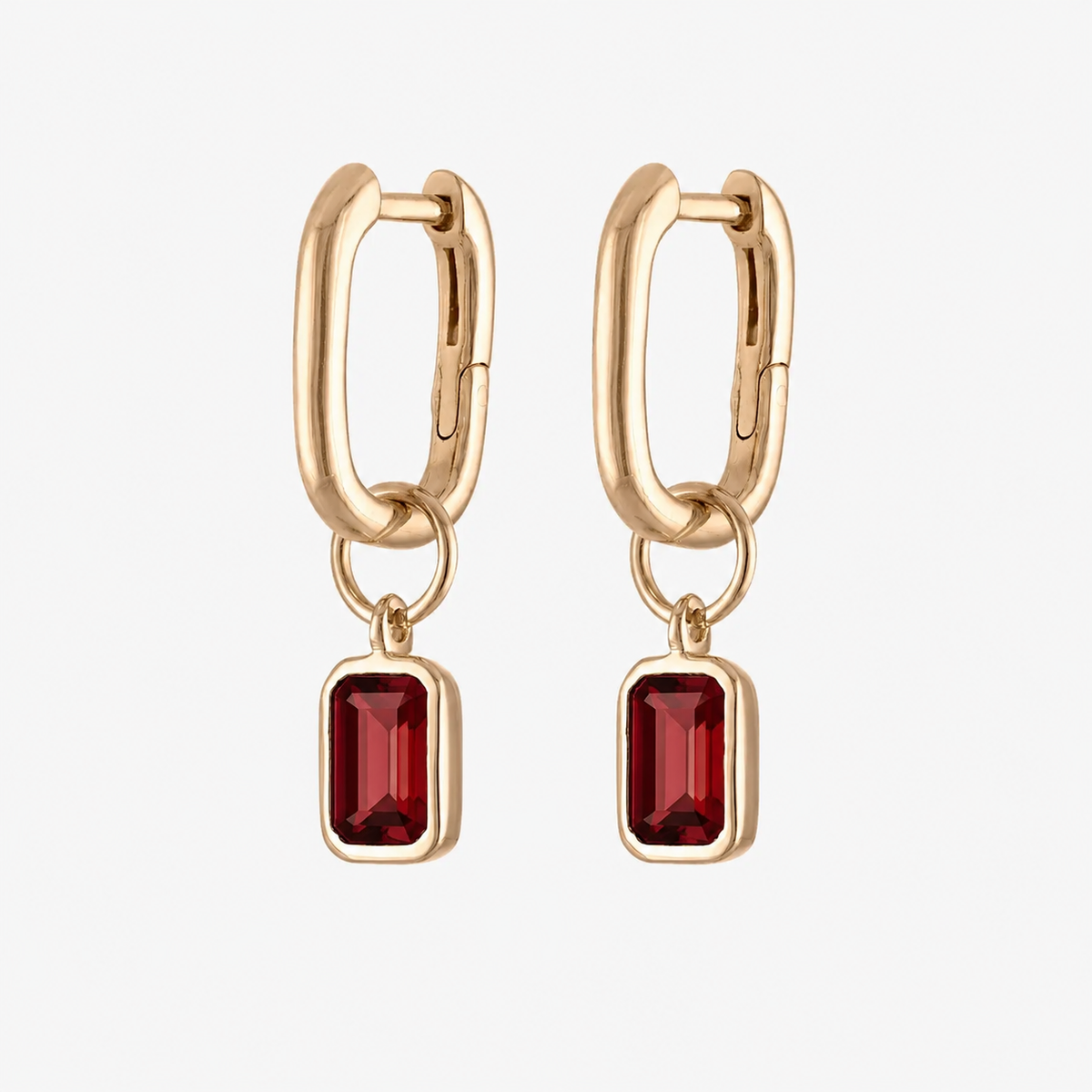Garnet Mini U Earring Bundle