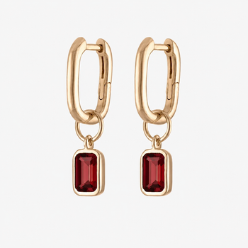 Garnet Mini U Earring Bundle