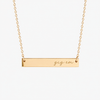 Texas A&M Gig 'Em Horizontal Bar Necklace