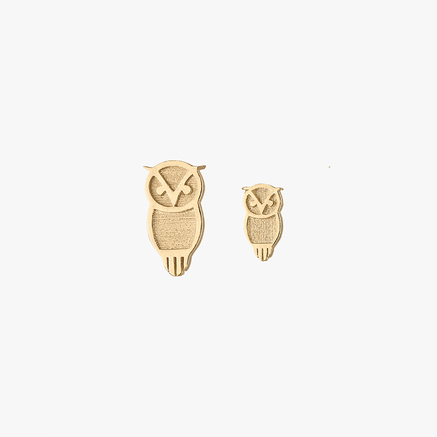Chi Omega Owl Stud Earrings