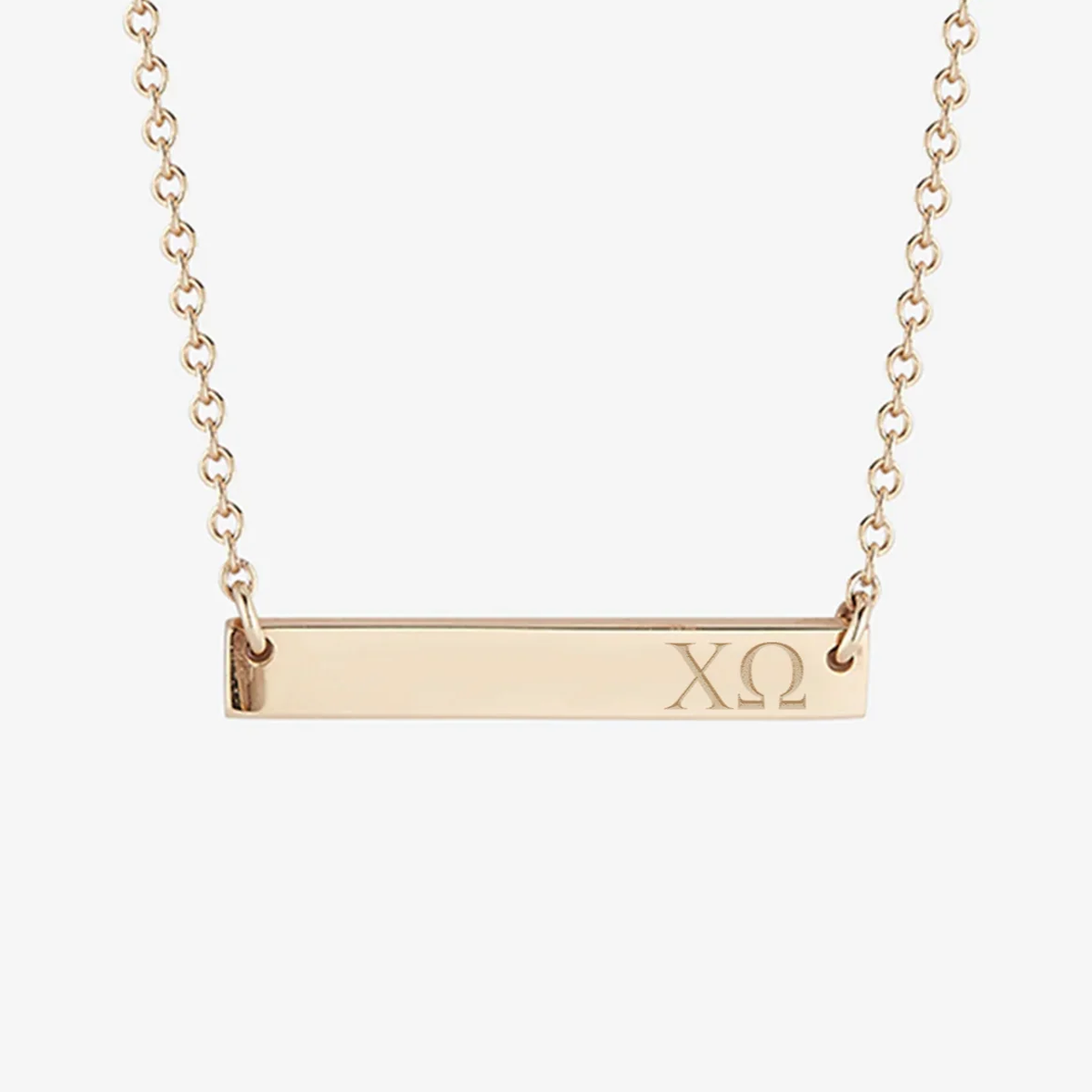 Chi Omega Horizontal Bar Necklace