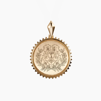 Chi Omega Sunburst Crest Pendant