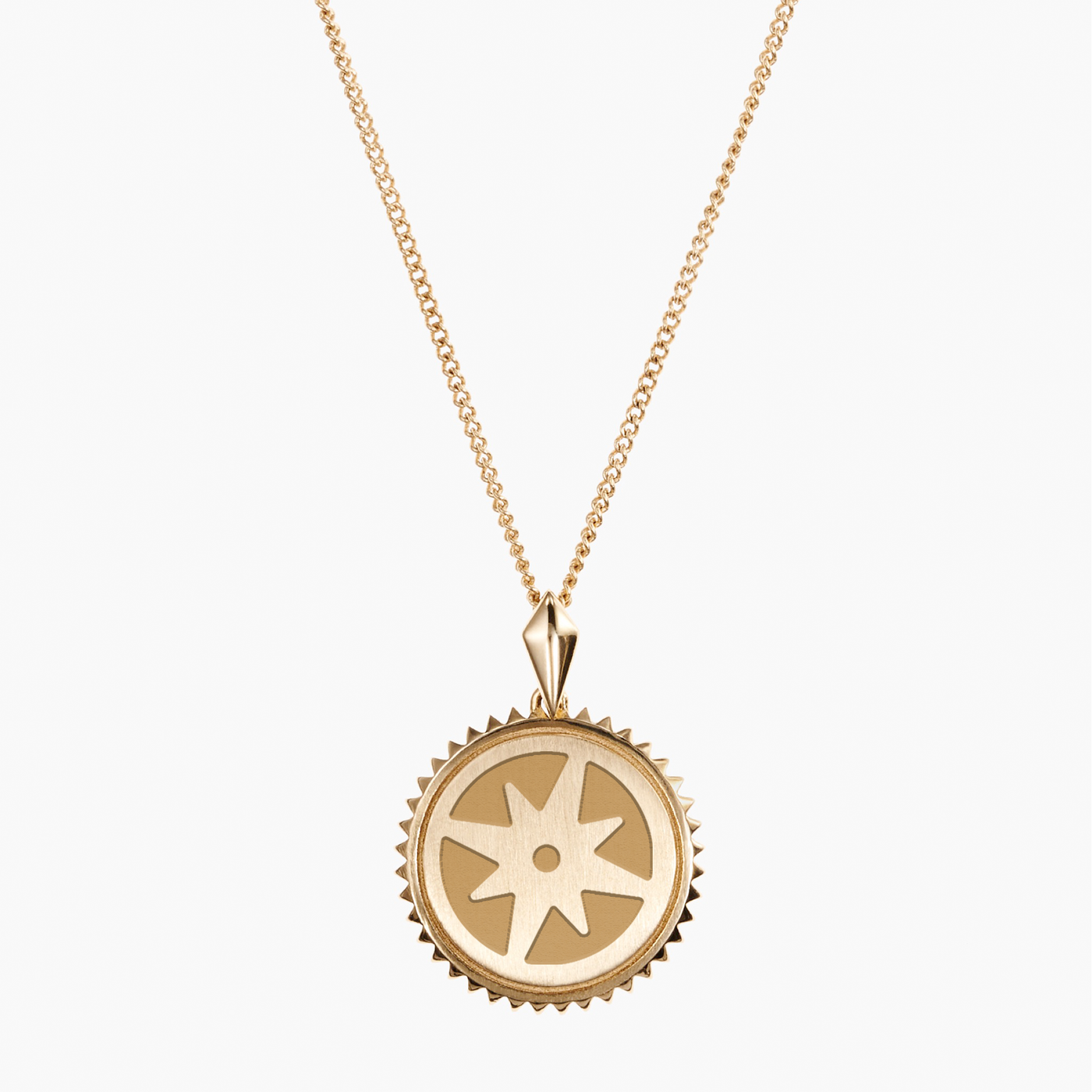Theta Phi Alpha Sunburst Compass Pendant