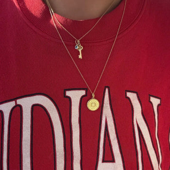 Indiana Sunburst Crest Pendant on figure