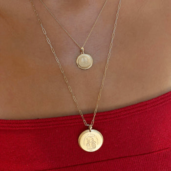 South Carolina Palm Sunburst Pendant on figure