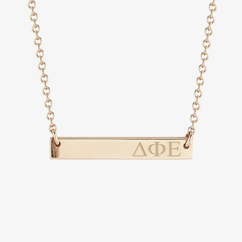 Delta Phi Epsilon Horizontal Bar Necklace