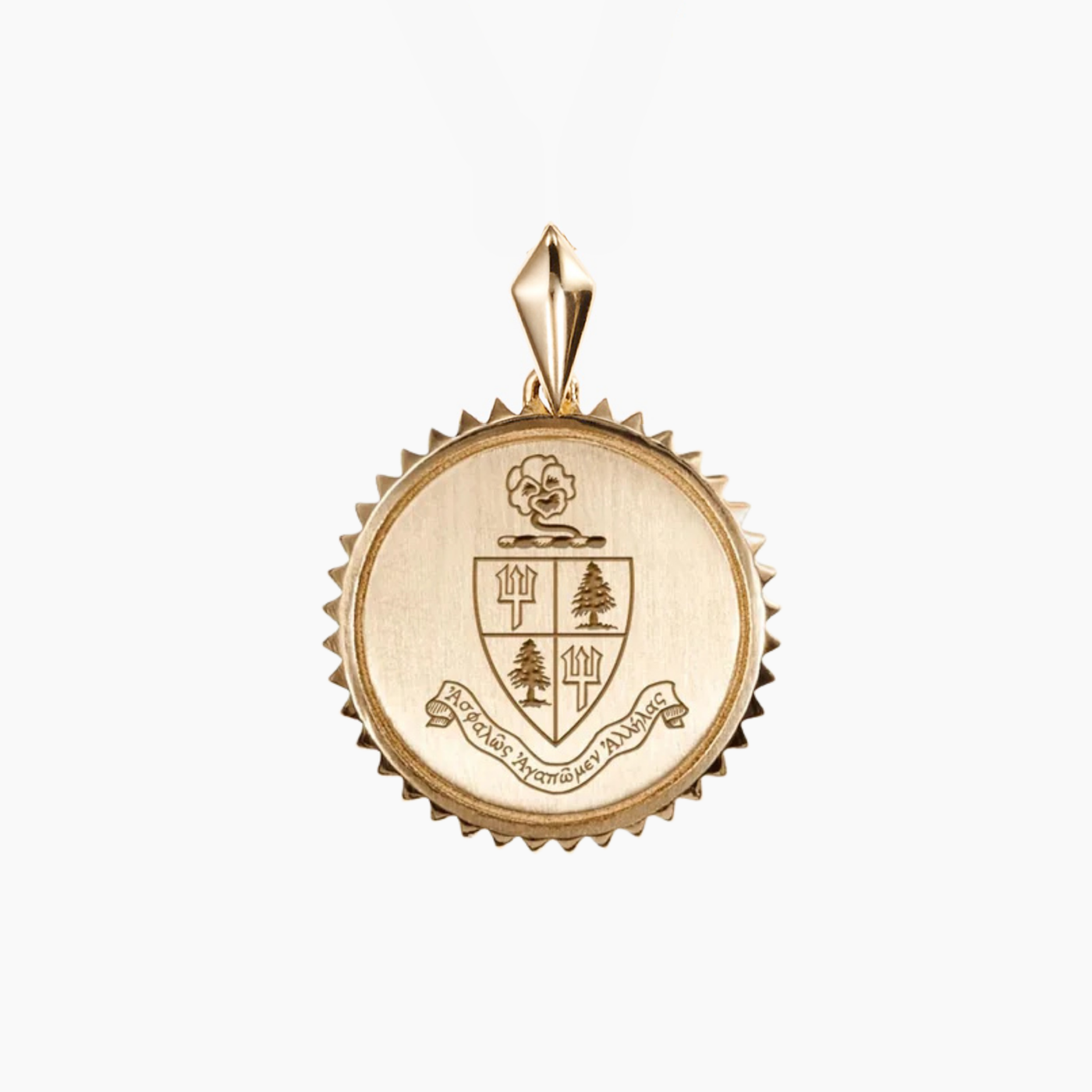 Delta Delta Delta Sunburst Crest Pendant