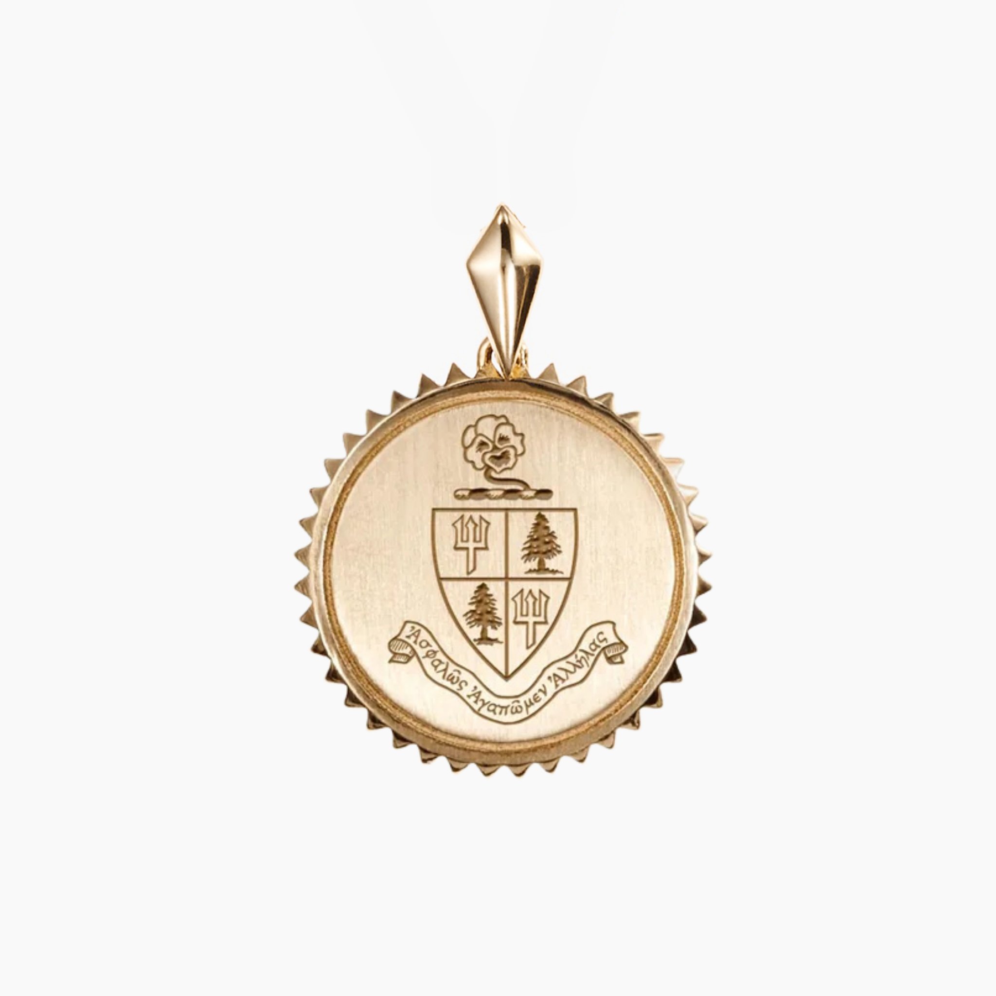 Delta Delta Delta Sunburst Crest Pendant