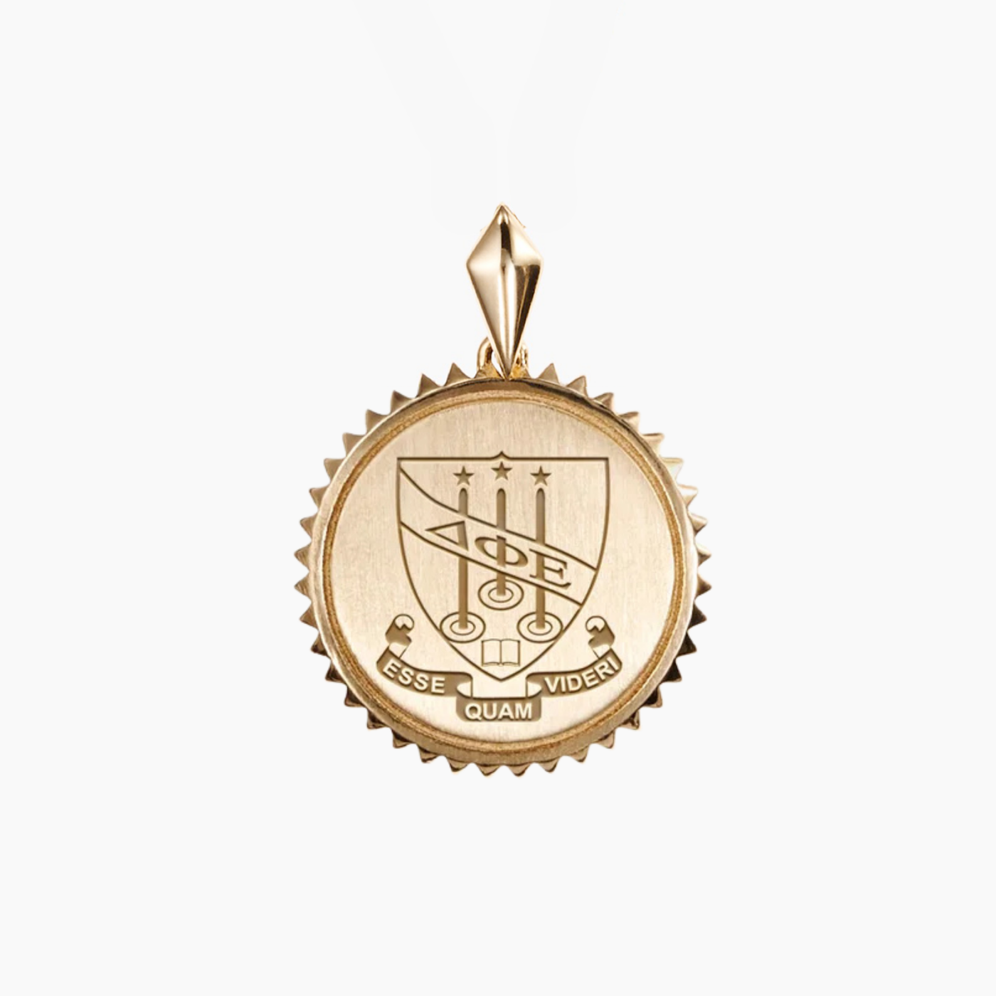 Delta Phi Epsilon Sunburst Crest Pendant