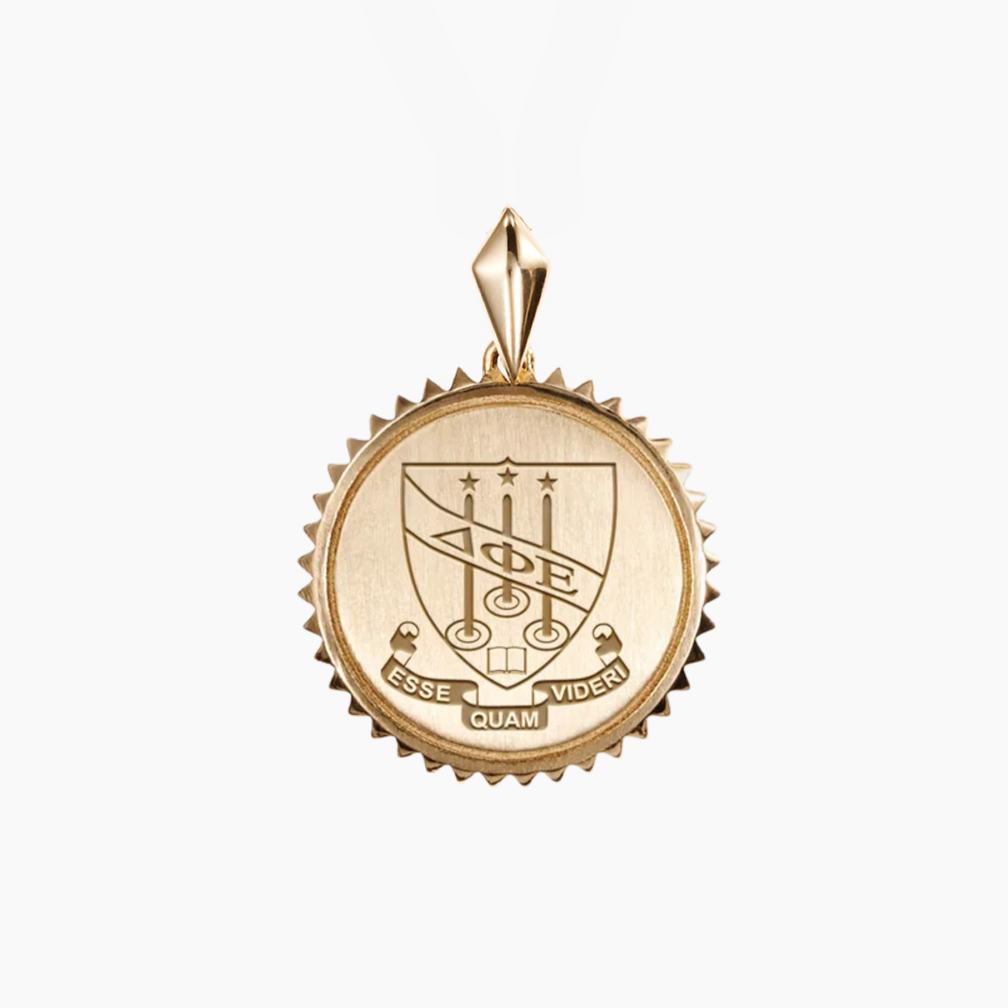Delta Phi Epsilon Sunburst Crest Pendant