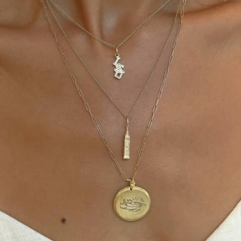 LSU Florentine Tiger Pendant on figure