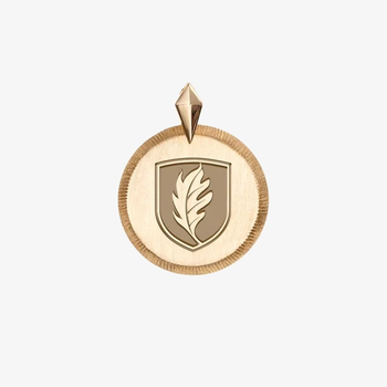 Elon Florentine Leaf Pendant Petite