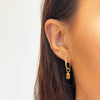 Citrine Classic Hoop Bundle on figure in gold